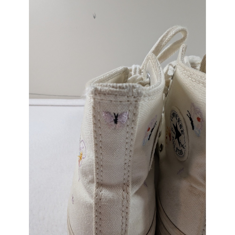 Converse Platform 6 White Embroidered butterfly and flowers - Picture 7 of 10